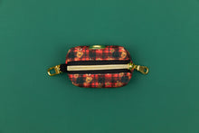 Load image into Gallery viewer, Gilded Floral Tartan Waste Bag Holder