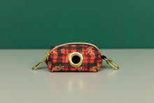 Load image into Gallery viewer, Gilded Floral Tartan Waste Bag Holder