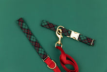 Load image into Gallery viewer, Hunter Green Tartan Dog Collar