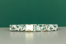 Load image into Gallery viewer, Gold Winter Berry Sprigs Water Resistant Dog Collar