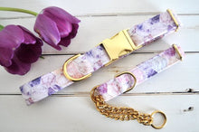 Load image into Gallery viewer, Purple Marble Hexagon Dog Collar