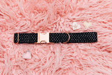 Load image into Gallery viewer, Valentine’s Tiny Hearts Rose Gold Customizable Dog Collar