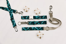 Load image into Gallery viewer, Deep Green Chevron Water Resistant Dog Collar