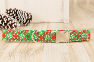 Stained Glass Snowflake Dog Collar