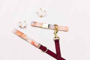 Copper Marble Water Resistant Dog Collar