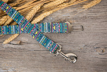 Load image into Gallery viewer, Blue Aztec Dog Seatbelt
