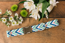 Load image into Gallery viewer, Green Chevron Dog Collar