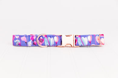 Veryperi Floral Dog Collar in Water Resistant or Organic Cotton Fabrics