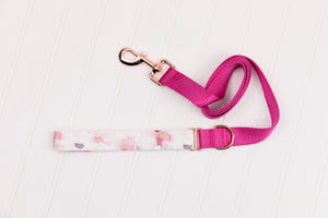 Misty Pink Floral Matching Dog Leash