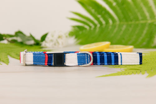 Nautical Striped Cat Collar