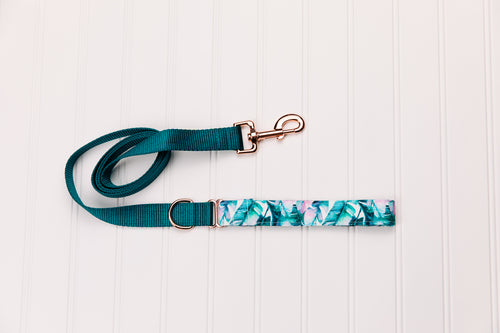 Tropical Banana Leaf Matching Dog Leash