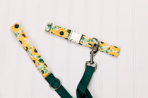 Sunflowers Water Resistant Dog Collar