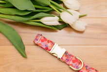Load image into Gallery viewer, Pink and Gold Moroccan Customizable Dog Collar