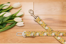 Load image into Gallery viewer, Mustard Yellow Floral Dog Seatbelt