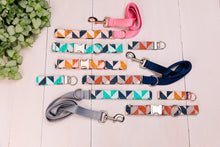 Load image into Gallery viewer, Pastel Blue and Navy Herringbone Matching Dog Leash
