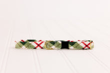 Load image into Gallery viewer, Peppermint Plaid Breakaway Cat Collar