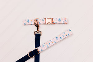 Baby Pink Forest Water Resistant Dog Collar