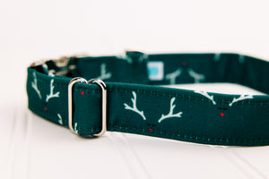 Reindeer Antlers Water Resistant Dog Collar