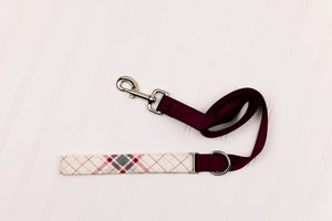 Cozy Cream Flannel Matching Dog Leash