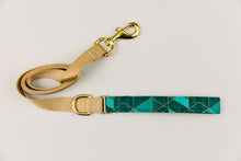 Load image into Gallery viewer, Teal Green Geometric Matching Dog Leash
