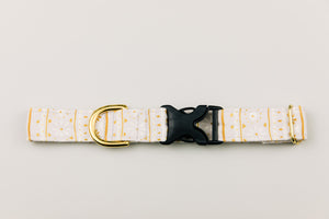 Grey and Gold Aztec Water Resistant Dog Collar