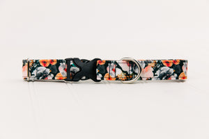 Spooky Florals Water Resistant Dog Collar