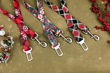 Load image into Gallery viewer, Black and Red Christmas Plaid Dog Seatbelt
