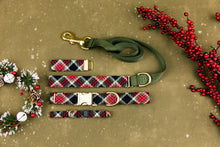Load image into Gallery viewer, Black and Red Winter Plaid Matching Dog Leash