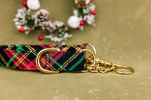 Load image into Gallery viewer, Gilded Festive Plaid Dog Collar