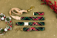 Load image into Gallery viewer, Gilded Festive Plaid Dog Collar