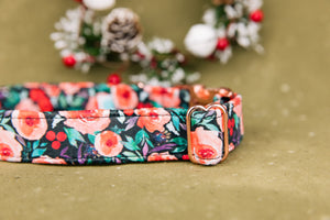 Winterberry Blossom Floral Dog Collar
