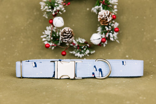 Marching Penguins Dog Collar
