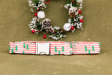 Load image into Gallery viewer, Stripes and Pine Tree Dog Collar