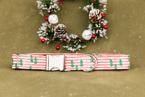 Stripes and Pine Tree Dog Collar