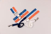 Load image into Gallery viewer, Orange Crosshatch Dog Collar