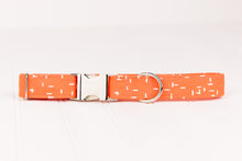 Load image into Gallery viewer, Orange Crosshatch Dog Collar