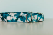 Load image into Gallery viewer, Teal Tie Dye Handcrafted Water Resistant Dog Collar