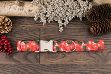 Load image into Gallery viewer, Red Holly Winter Dog Collar