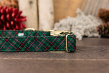 Load image into Gallery viewer, Hunter Green Plaid Dog Collar