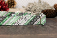 Load image into Gallery viewer, Green Nordic Striped Dog Collar