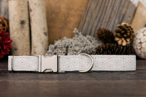 White Snowflake Dog Collar