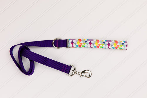Colourful Triangles Customizable Matching Dog Leash