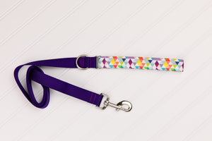 Colourful Triangles Customizable Matching Dog Leash