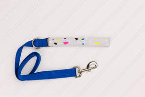 Grey with Neon Spots Dog Collar