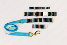 Load image into Gallery viewer, Navy Striped Dog Collar