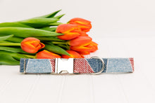 Load image into Gallery viewer, Patchwork Denim Dog Collar