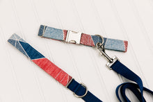 Load image into Gallery viewer, Patchwork Denim Dog Collar