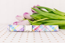 Load image into Gallery viewer, Pastel Spring Plaid Dog Collar