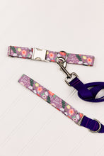 Load image into Gallery viewer, Bee Mine Purple Floral Valentine&#39;s Dog Collar
