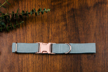 Load image into Gallery viewer, Slate Blue Special Occasion Linen &amp; Cotton Blend Collar